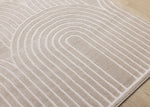 Sculpted Dunes 5'3" x 7'7" Modern Geometric Arches Pattern Area Rug - Cream, Beige
