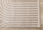 Sculpted Dunes 5'3" x 7'7" Modern Geometric Arches Pattern Area Rug - Cream, Beige