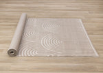 Sculpted Dunes 7'10" x 10'6" Modern Geometric Arches Pattern Area Rug - Cream, Beige