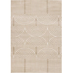 Sculpted Dunes 7'10" x 10'6" Modern Geometric Arches Pattern Area Rug - Cream, Beige