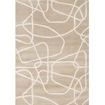 Soft Currents 5'3" x 7'7" Organic Line Design Area Rug - Beige, Cream