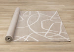 Soft Currents 7'10" x 10'6" Organic Line Design Area Rug - Beige, Cream