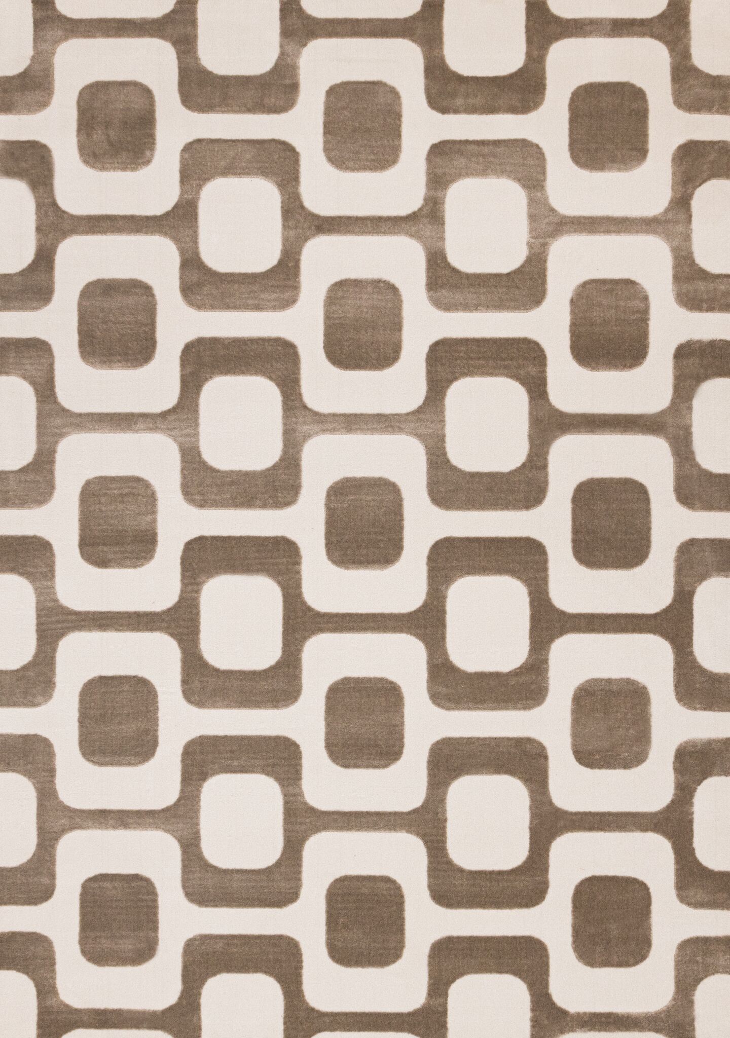 Vintage Vibes 7'10" x 10'6" Mid-Century Modern Area Rug - Brown, Cream