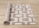 Vintage Vibes 7'10" x 10'6" Mid-Century Modern Area Rug - Brown, Cream