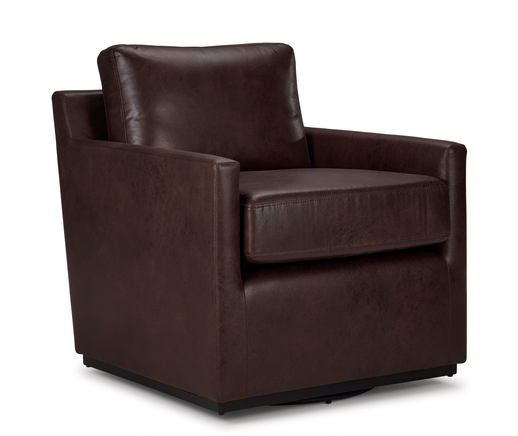 Levi Swivel Accent Chair - Brown