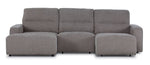 Levine Power Sliding Sofa Bed - Taupe