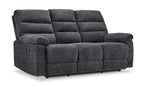 Lucie Reclining Sofa and Loveseat Set - Charcoal