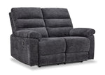 Lucie Reclining Sofa and Loveseat Set - Charcoal