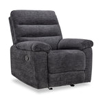 Lucie Reclining Sofa, Loveseat and Recliner Set- Charcoal