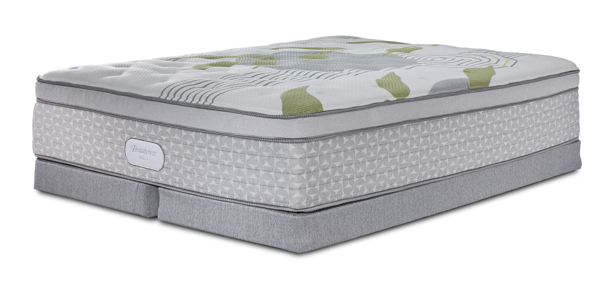 Beautyrest Max+ Lumen Euro Top Luxury Firm King Mattress and Low Profile Split Boxspring Set