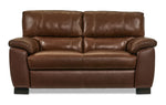 Maddox Leather Loveseat - Cognac