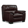 Maddox Fauteuil en cuir - brun foncé