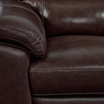 Maddox Leather Sofa and Chair Set - Dark Brown