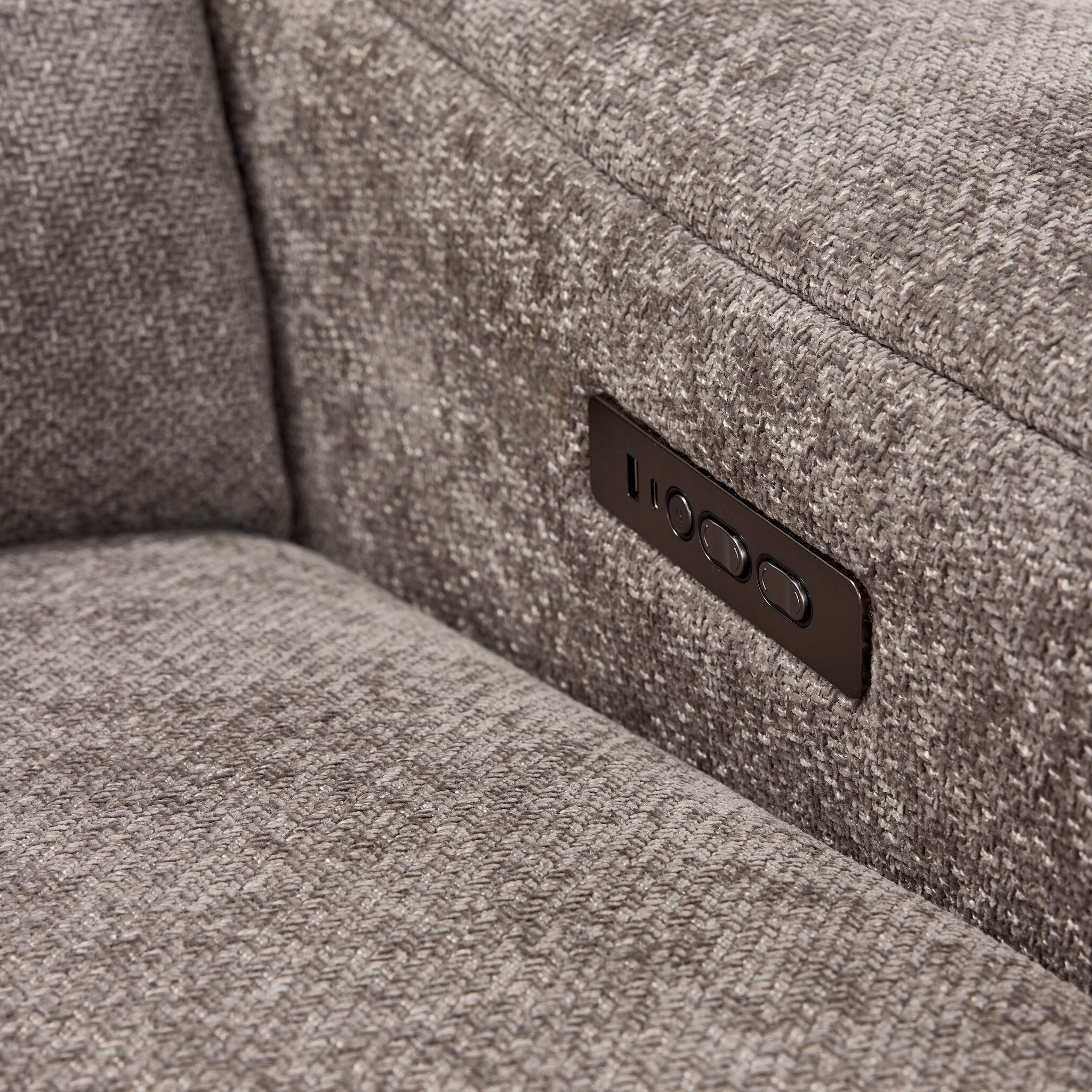 Madison 6-Piece Dual Power Reclining Sectional with Left-Facing Chaise - Brown
