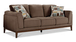 Madrid Sofa, Loveseat and Chair Set - Dark Brown