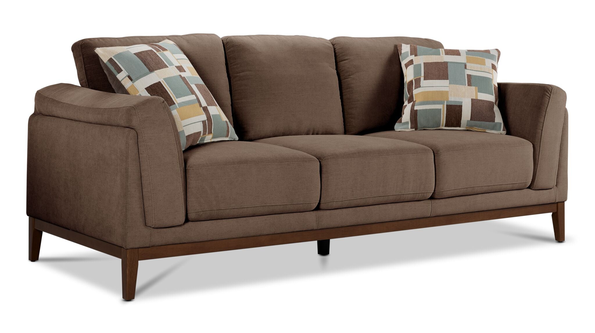 Madrid Sofa, Loveseat and Chair Set - Dark Brown