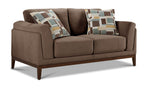 Madrid Sofa and Loveseat Set - Dark Brown