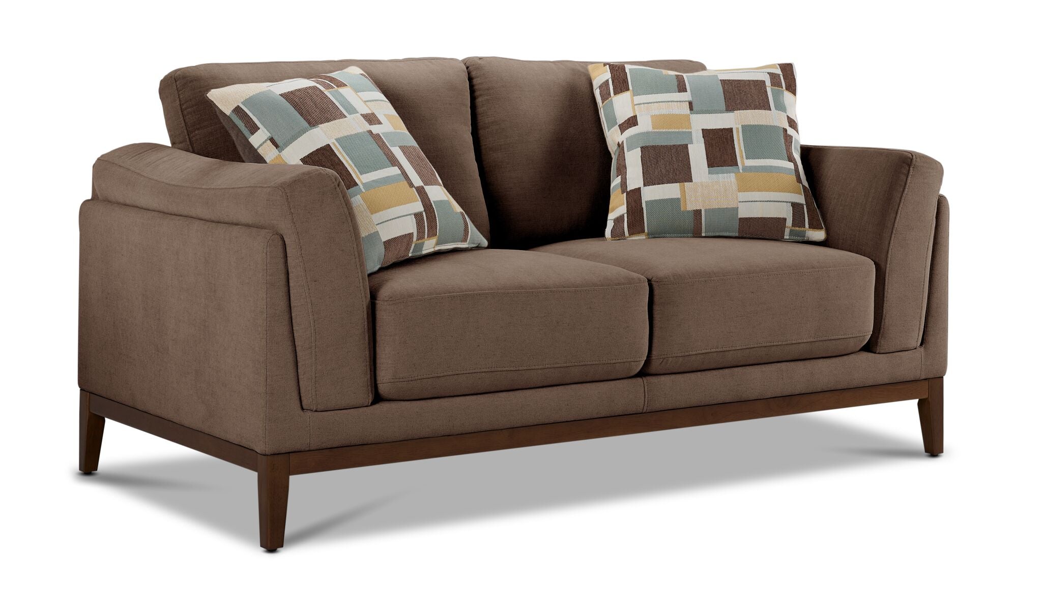 Madrid Sofa and Loveseat Set - Dark Brown