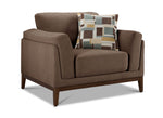 Madrid Sofa, Loveseat and Chair Set - Dark Brown