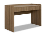 Malina Fluted Desk and Bookcase Set - Light Natural Oak