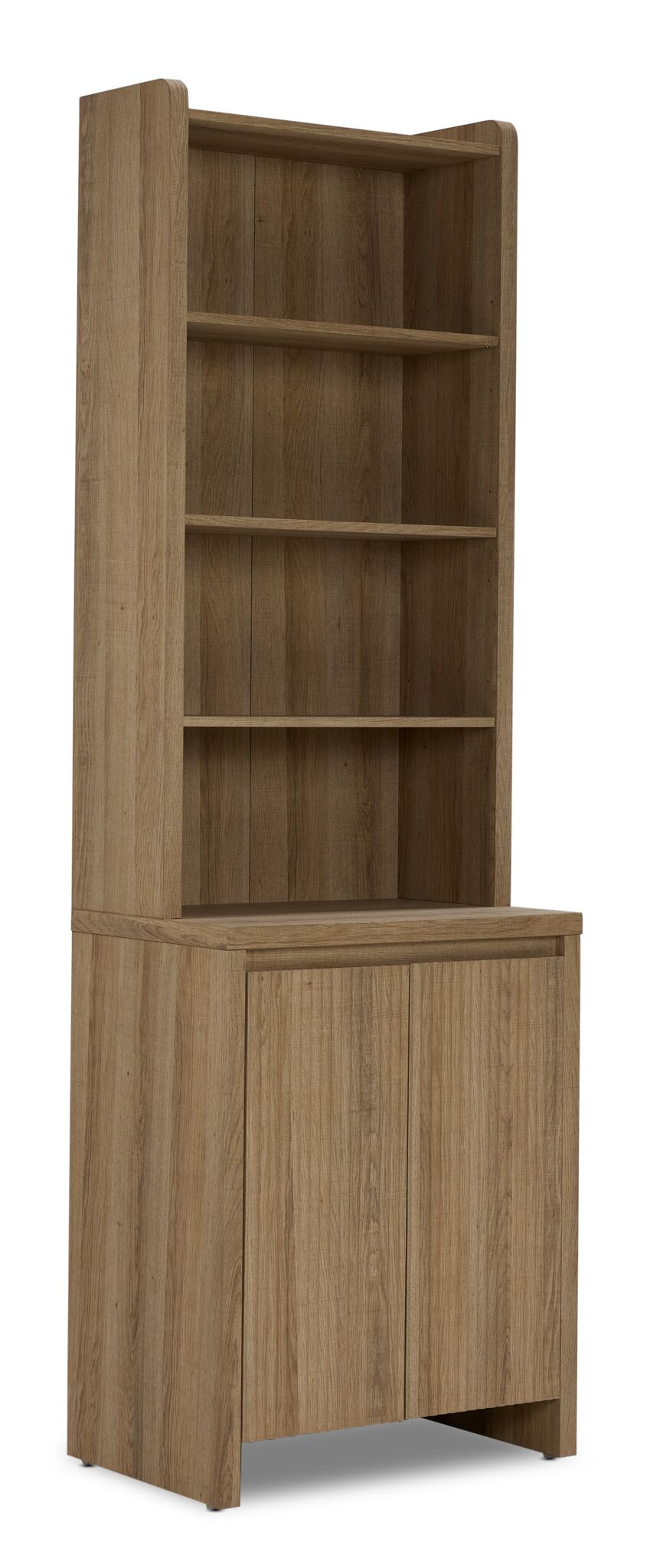 Malina Fluted Bookcase - Light Natural Oak