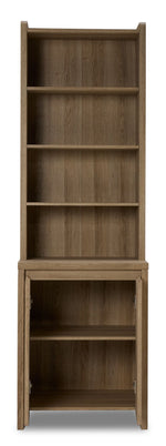 Malina Fluted Bookcase - Light Natural Oak