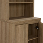 Malina Fluted Bookcase - Light Natural Oak