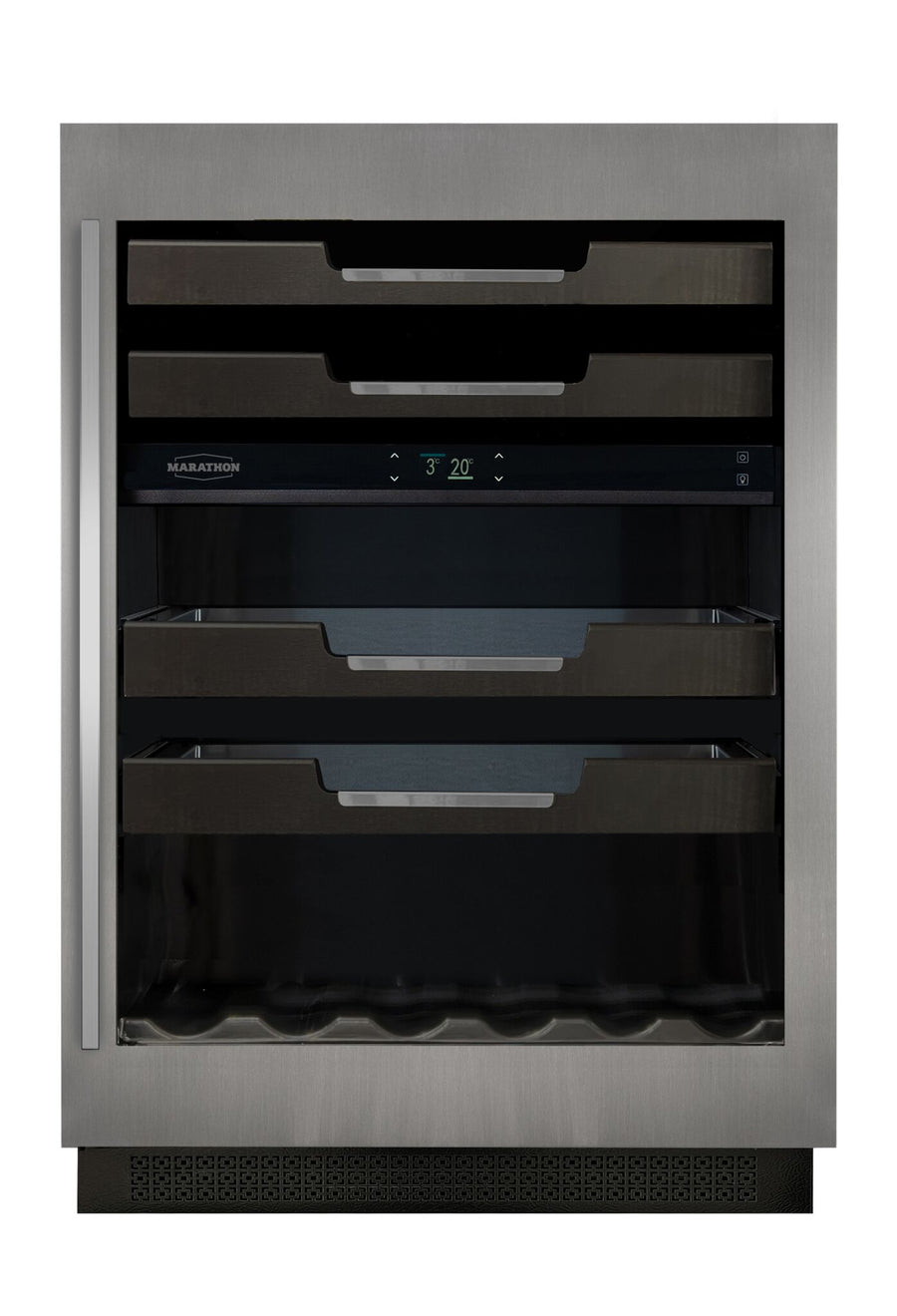 Marathon 24" Dual-Zone Stainless Steel Wine & Beverage Cooler – M4-D250SS