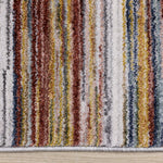 Sunset Glow 5'3" x 7'10" Striped Plush Area Rug