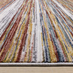 Sunset Glow 7'10" x 10'2" Striped Plush Area Rug