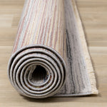 Sunset Glow 7'10" x 10'2" Striped Plush Area Rug