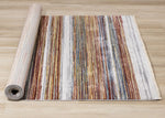 Sunset Glow 5'3" x 7'10" Striped Plush Area Rug