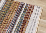 Sunset Glow 5'3" x 7'10" Striped Plush Area Rug