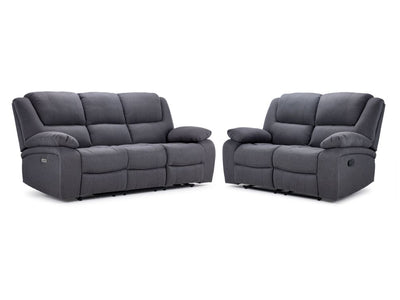 Marlow Ens. Sofa et causeuse inclinables – anthracite