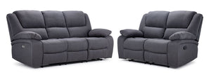 Marlow Ens. Sofa et causeuse inclinables – anthracite