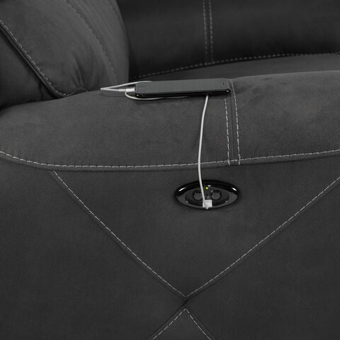 Martin II Power Reclining Sofa - Dark grey