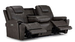 Matrix Triple Power Reclining Sofa with Multimedia System, Heat and Air Massage - Smoke