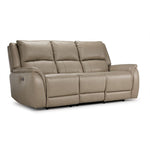 Maxton Leather Power Reclining Sofa and Loveseat Set - Taupe