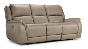 Maxton Sofa inclinable électrique en cuir - taupe