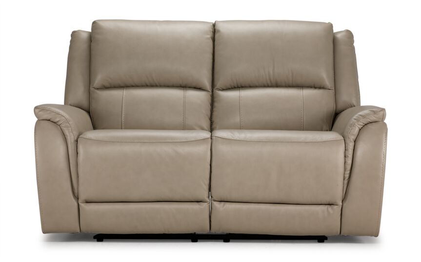 Maxton Leather Manual Reclining Loveseat - Taupe