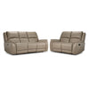 Maxton Ens. Sofa et causeuses inclinables en cuir - taupe