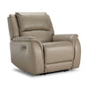 Maxton Fauteuil inclinable électrique en cuir - taupe