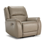 Maxton Leather Power Reclining Sofa, Loveseat and Chair Set - Taupe