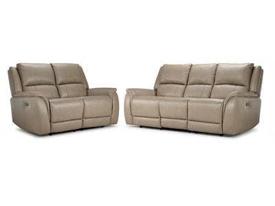 Maxton Ens. Sofa et causeuse inclinables électriques – taupe