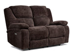 Maxwell Power Reclining Sofa, Loveseat and Chair Set - Brown