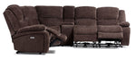 Maxwell 6-Piece Power Reclining Sectional with Console- Brown