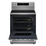 Maytag Fingerprint Resistant Kitchen Package with Counter-Depth Refrigerator, Electric Range and Built-In Dishwasher