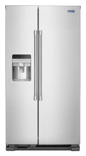 Maytag Réfrigérateur 25,0 pi³ côte à côte acier inoxydable résistant aux traces de doigts MSS25C4MGZ