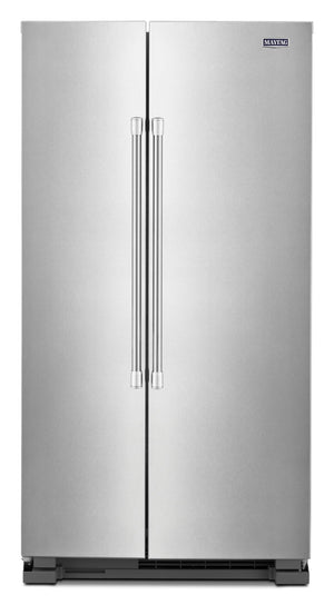 Maytag Réfrigérateur 25,0 pi³ côte à côte acier inoxydable résistant aux traces de doigts 35,88 po MSS25N4MKZ