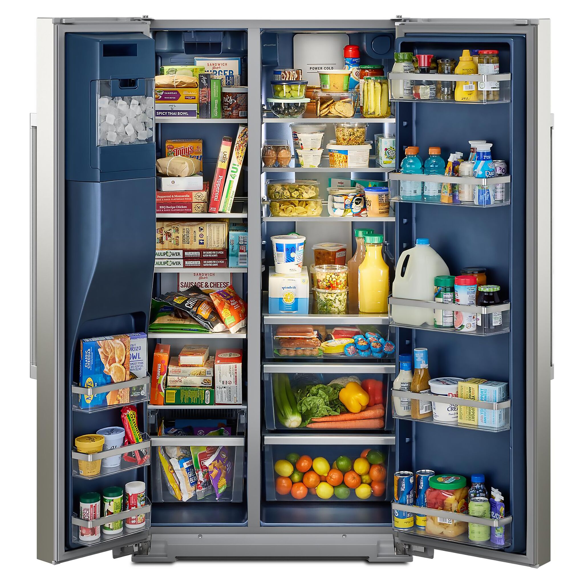 Maytag 36" 28.3 Cu. Ft. Fingerprint Resistant Stainless Steel Side-by-Side Refrigerator - MRSF6636RZ